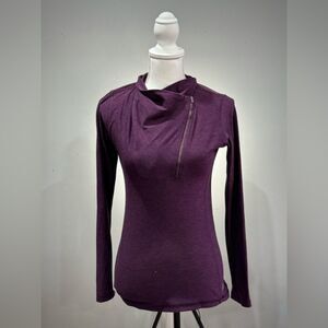 Plum New Balance Zip Neck L/S Top Size S EUC